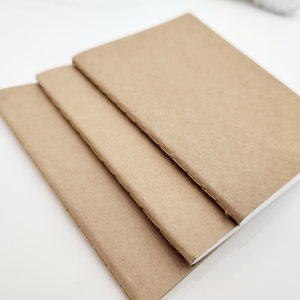 学生日记笔记本练习本文具办公简约牛皮纸棕色笔记本 - Product Image 2