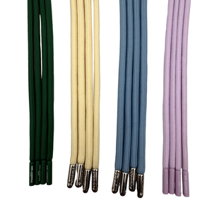 Bán Buôn Đầy Màu Sắc Biểu Tượng Tùy Chỉnh Dây Kéo Polyester Chuỗi Với Lời Khuyên Nhúng Kết thúc Dây Kéo Dây Phụ Nữ Sneakers Dây Giày - Product Image 1