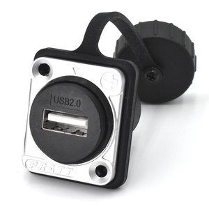 แพรทท์ SUSB2.0-WP USB2.0 Rj45และ HDMI-เข้ากันได้2.0 D ชนิดสีเงินแผงมืดช่องเสียบเต้ารับตัวเมียสีเงิน - Product Image 1