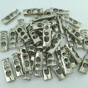 Venta al por mayor barril alterna detener cónico resorte elástico doble cuerda Metal cordón extremo tapón para ropa - Product Image 1