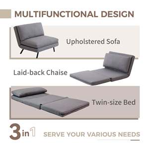 Manuel Recliner ve çekyat 3 in <span class=keywords><strong>1</strong></span> fonksiyon cabrio kolsuz kanepe ve yatak bellek köpük Futon ile