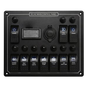10 Gang Marine <strong>Switch</strong> Panel Usb Fast Dual Charger <strong>Socket</strong> Panel <strong>With</strong> Light <strong>Multi</strong> <strong>Function</strong> Boat <strong>Switch</strong> Panel Marine Power System - Product Image 1