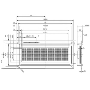 Módulo de pantalla lcd de gran tamaño, 16 Pines, 20x2, 8 bits, monocromático paralelo - Product Image 6