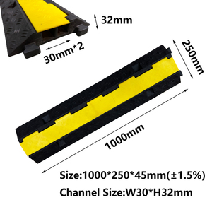 באיכות גבוהה pvc כבל מגן מגב גומי בטיחות הכביש 2/3/5 ערוץ מהירות הדבשת - Product Image 3