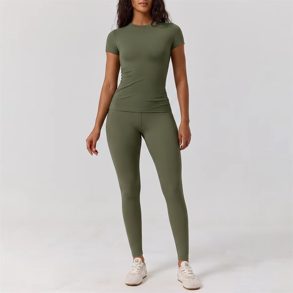 Pantalon manches courtes vert forêt