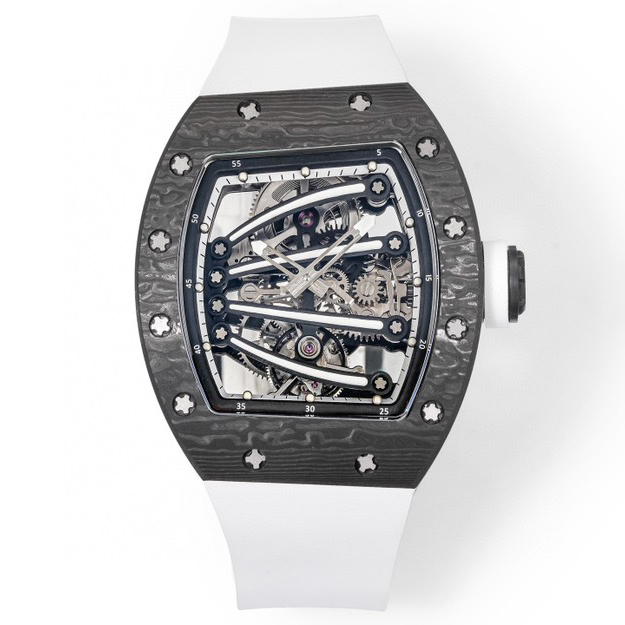 Black Case White Rubber Strap