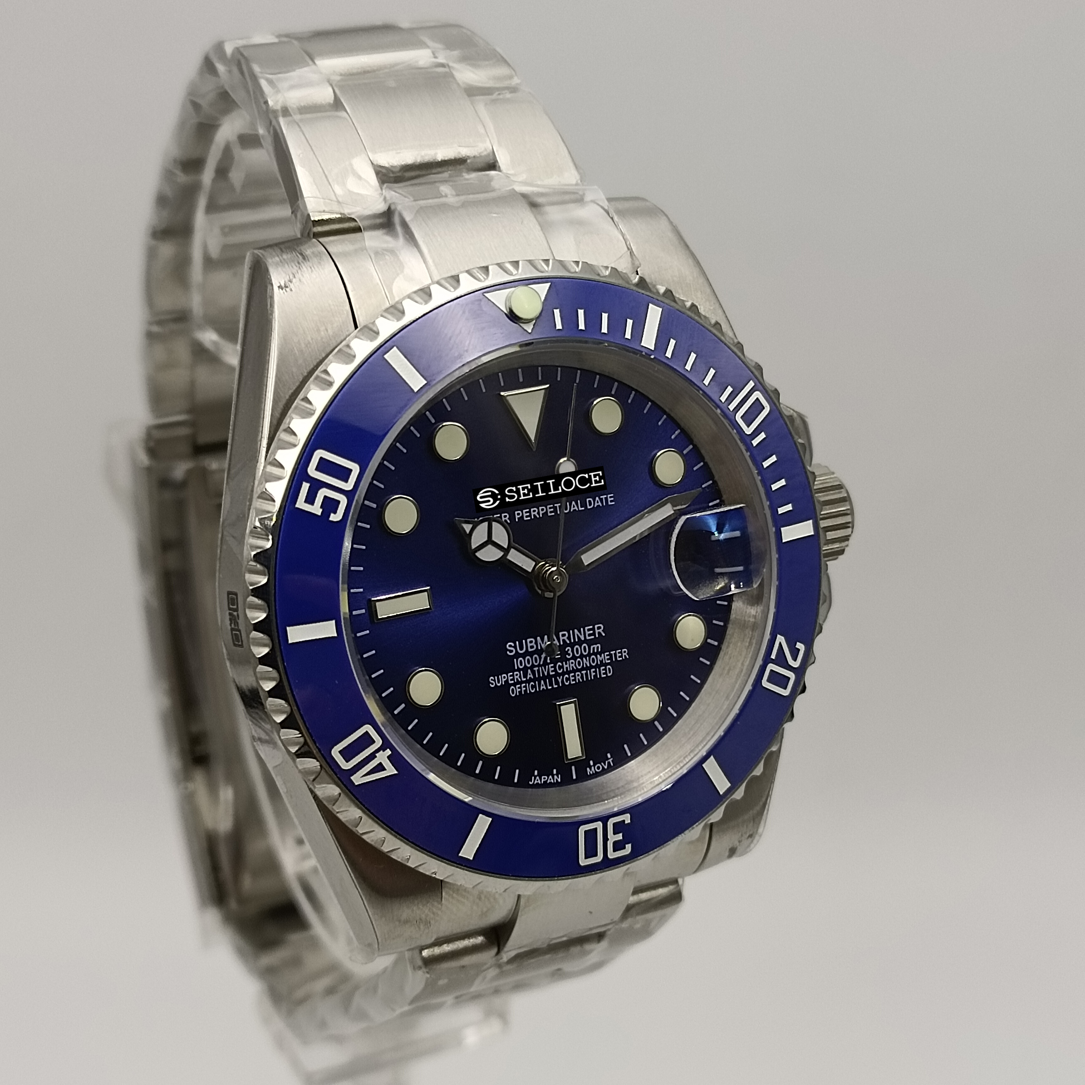 Silver Case+Blue Dial