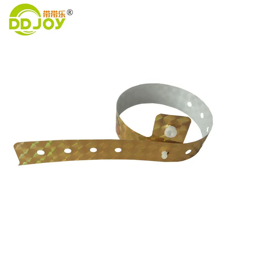 Professional Manufacture L Shape Holographic Material Festival Wristband for Events