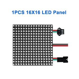 WS2812B RGB гибкая светодиодная панель матричный экранный модуль 8x8 16x16 32x32 пикселей индивидуально адресуемое управление приложением DC5V