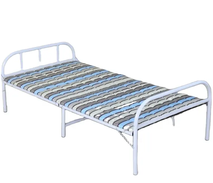 Cama plegable para acampar, sofá de China, cama plegable individual de metal cómoda y barata con colchón