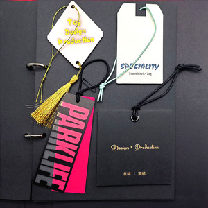 Etiquetas colgantes de ropa ecológicas personalizadas, logotipo de marca reciclado de 5*9cm con cordón, bolsas de etiquetas de papel impresas para ropa, zapatos - Product Image 5