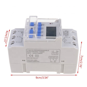TM615 12/24/110/220V Timer Switch Digital 7 Days 24 Hours <strong>Programmable</strong> LCD Display DIN Rail Mount Time Relay - Product Image 4