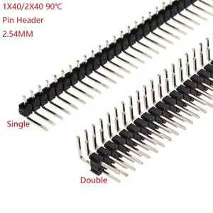 1x40 2x40 40Pin 80Pin 2.54MM ad angolo retto singola riga Pin testa maschio 90 gradi connettore doppio fila Pin intestazione per Arduino