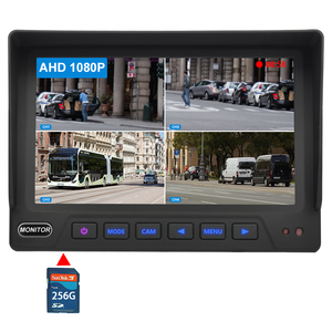 PJAUTO H.265 Full HD 1080P 7 ''-10,1'' Split Quad DVR Bus Monitor System con G-sensor incorporado MDVR - Product Image 1