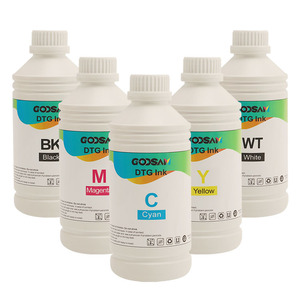 <strong>Cyan</strong> <strong>Red</strong> Yellow Black Anti UV Digital Textile DTG Ink Set for M2 A2 A3 Printer T Shirt Printing