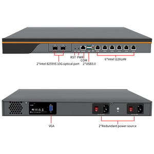 BKHD Customized Redundant Hardware Power Supply 1U Chassis Firewall Server Router Support 4*SFP I3 I5 I7 I9 13-14th Gen - Product Image 2