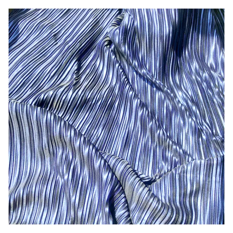 2023 High Quality Crepe Pleated Fabric Satin Fabric For Dance Dress