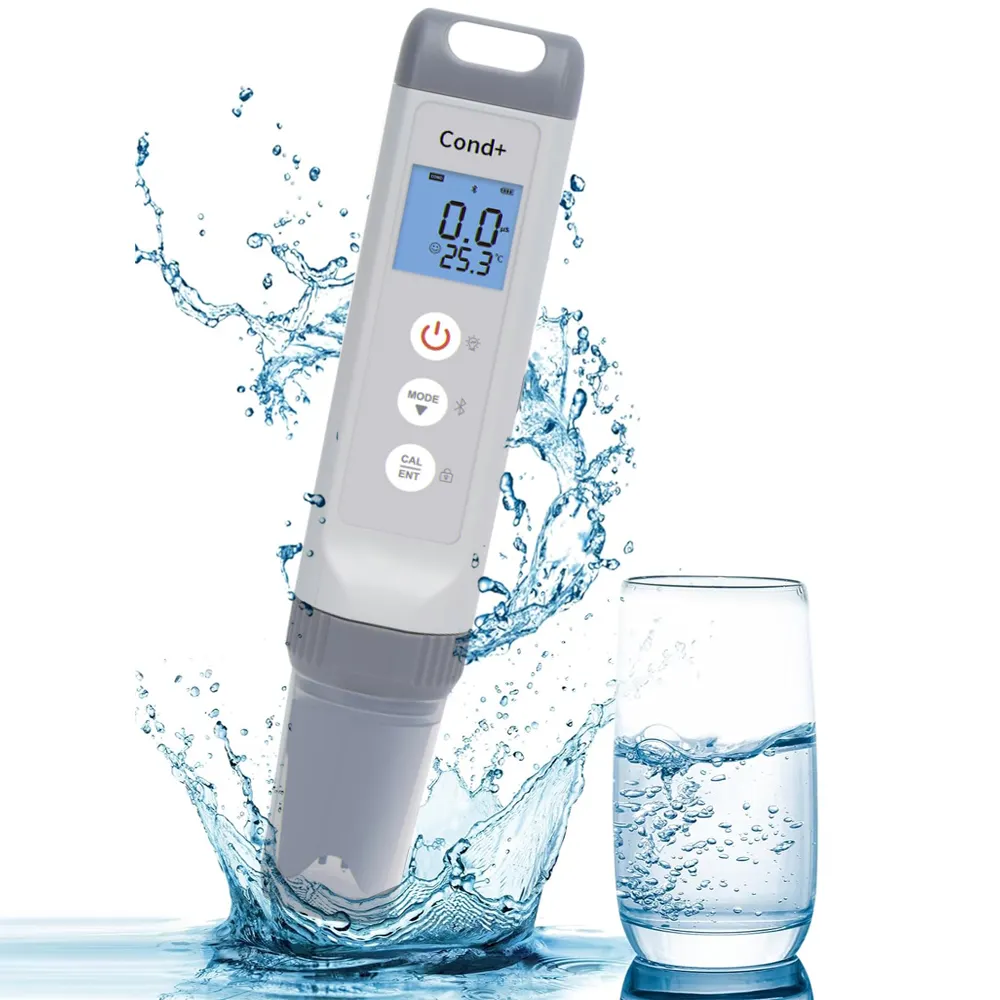 Medidor digital de oxigênio dissolvido 7 em 1 para laboratório, medidor de alta precisão de oxigênio dissolvido pH/ORP/EC/TDS/SALT/Res/TEMP PPM, testador de água