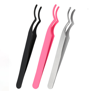 Giả Lash <span class=keywords><strong>Applicator</strong></span> Công Cụ Thép Không Gỉ Cong Nhíp Lông Mi Cho Cụm Lash Dải Lông Mi - Product Image 6