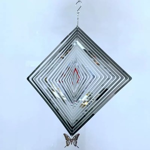 กังหันลมหมุนรูปหัวใจ3D ทำจากสแตนเลสใช้ในบ้านสวนผลิตจากโลหะทนทานออกแบบได้ตามต้องการ - Product Image 2