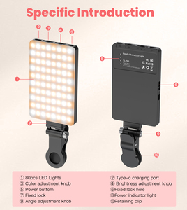 MAMEN 5W Mini LED selfi ışığı klip sıcak satış telefon Smartphone bilgisayar ve cep Led selfi ışığı ing - Product Image 5