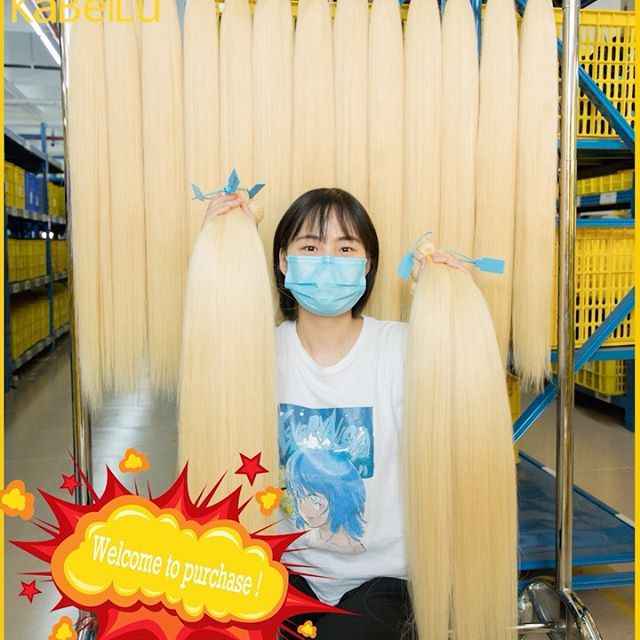 40 50 Inch Virgin Russian Mongolian Hair Vendor List,blonde Colored Handtied Weft Hair Extension,names of Hair Extension Blonde