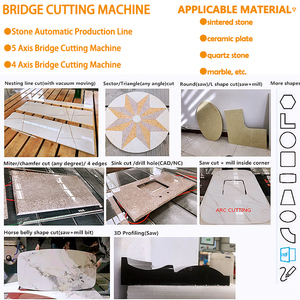 GANGER GQ-3220BM(4 + 1)cnc router mermer taş cnc köprü testere 5 eksen granit taş doğal taş kesme makineleri - Product Image 3