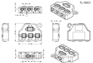 KREALUX BELEKS <strong>1</strong> <strong>Input</strong> <strong>3</strong> <strong>Output</strong> LED System <strong>Splitter</strong> Connector Quick Wire Connectors Terminal Blocks - Product Image 6