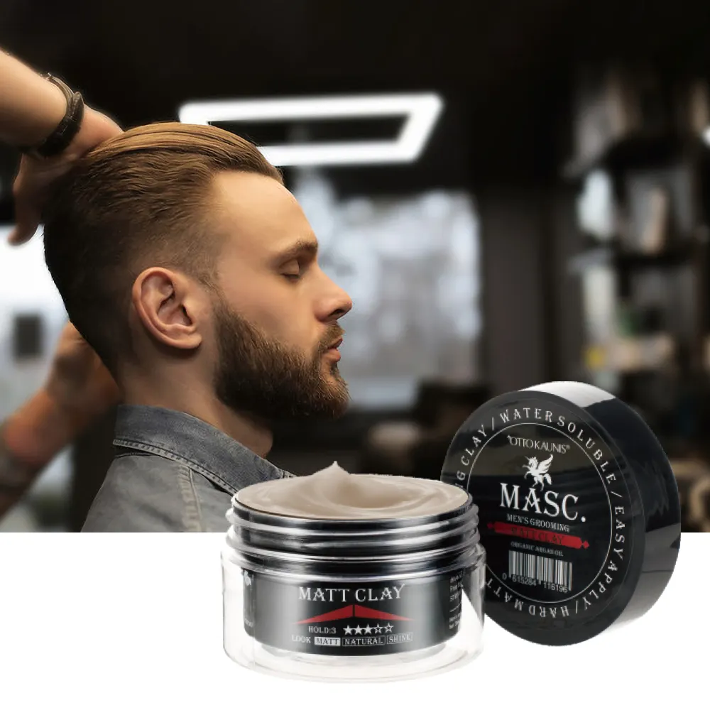 OEM Personalizar Atacado Marca Personalizada Homens cabelo styling hard matt modelagem argila forte hold matt argila cera de cabelo para homens