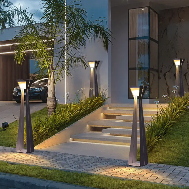 IP65 étanche paysage décoration lampadaire cour chemin passage colonne lampe solaire jardin lampe