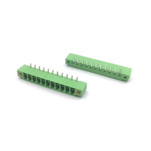 3,81 milímetros passo bloco <span class=keywords><strong>terminal</strong></span> verde com macho com orelha conector 11P Post <span class=keywords><strong>Pluggable</strong></span> bloco <span class=keywords><strong>terminal</strong></span> <span class=keywords><strong>pluggable</strong></span> 90 graus