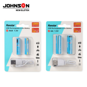 Şarj yeteneği ile 1.5V şarj edilebilir AA/AAA tip-c USB silindirik lityum iyon batarya - Product Image 1