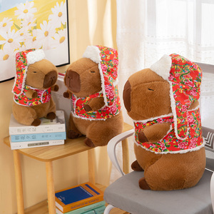 Wholese snotty capybara búp bê anim Fluffy Brown capybara bé với Khịt Mũi dễ thương chất béo capybara đồ chơi sang trọng - Product Image 3