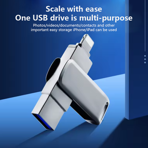 USB 3,1 Metal USB Flash Drive, almacenamiento, USB Pen Drive 2 en 1 Velocidad Exportar globalmente Disco de memoria 32GB Astilla para estudiante u oficina