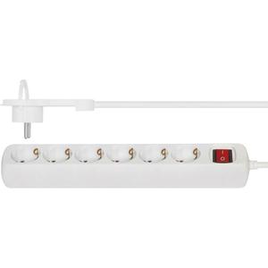 Tisch buchse, 6-fach, H05 VV-F 3G x 1.5 ², weiß, mit Schalter, mit Hebel griff (9019431150) - Product Image 1
