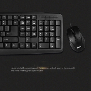 シンプルさと実用性USBワイヤードキーボードマウスキットオフィスゲーム用2で1 - Product Image 2