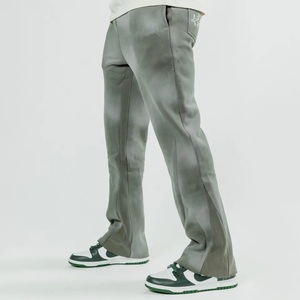 OEM personalizado de alta calidad de los hombres de algodón Vintage Stone Wash pantalones acampanados con cuerda de los hombres ácido lavado Flare pantalón Streetwear Jogger - Product Image 4