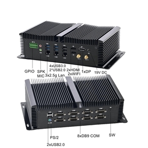 Win10デスクトップコンピューターミニPCCore i7 10750H GPIOX86産業用コンピューターミニPC6xCOMRs232組み込みミニボックスPCGPIOSIM - Product Image 3