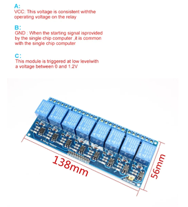 FYX 8ウェイ5V 12Vリレーモジュール8チャンネルリレーモジュールオプトカプラーリレー出力在庫あり - Product Image 6