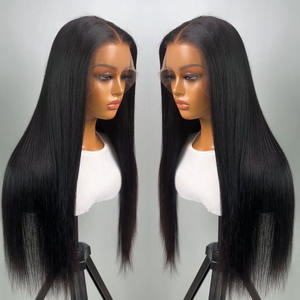 Toptan <span class=keywords><strong>HD</strong></span> şeffaf dantel ön kemik düz brezilyalı İnsan saç peruk, 13x4 ham işlenmemiş insan saçı düz dantel ön peruk - Product Image 1