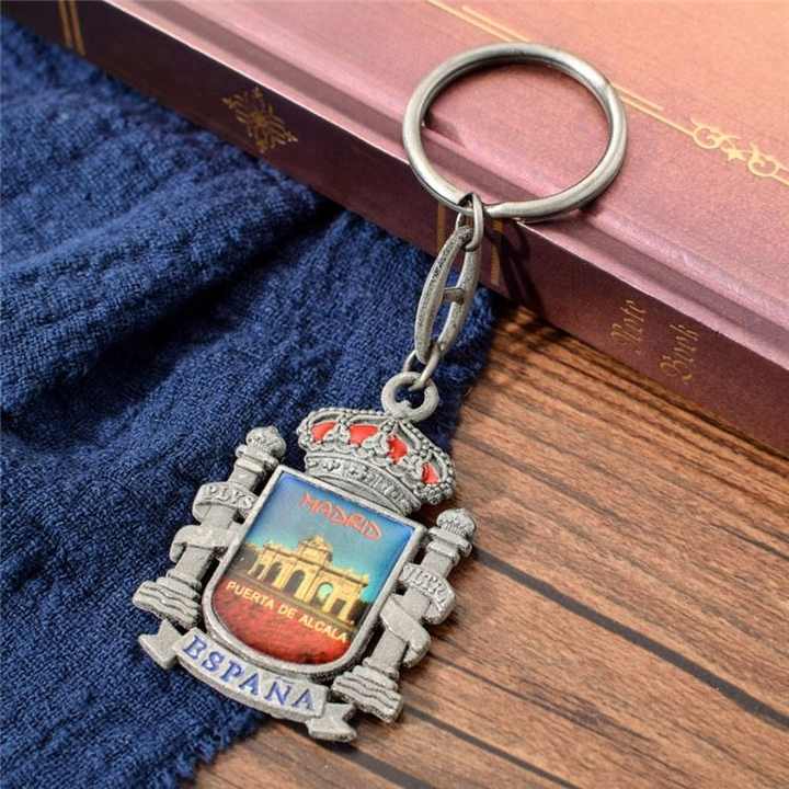 LLavero de recuerdo de España y Madrid, personalizado, producto nuevo