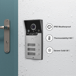 Videoportero IP 10 Monitor táctil Videoportero Sistema de intercomunicación para 3 unidades Apartamento Tuya Wifi Doorphone