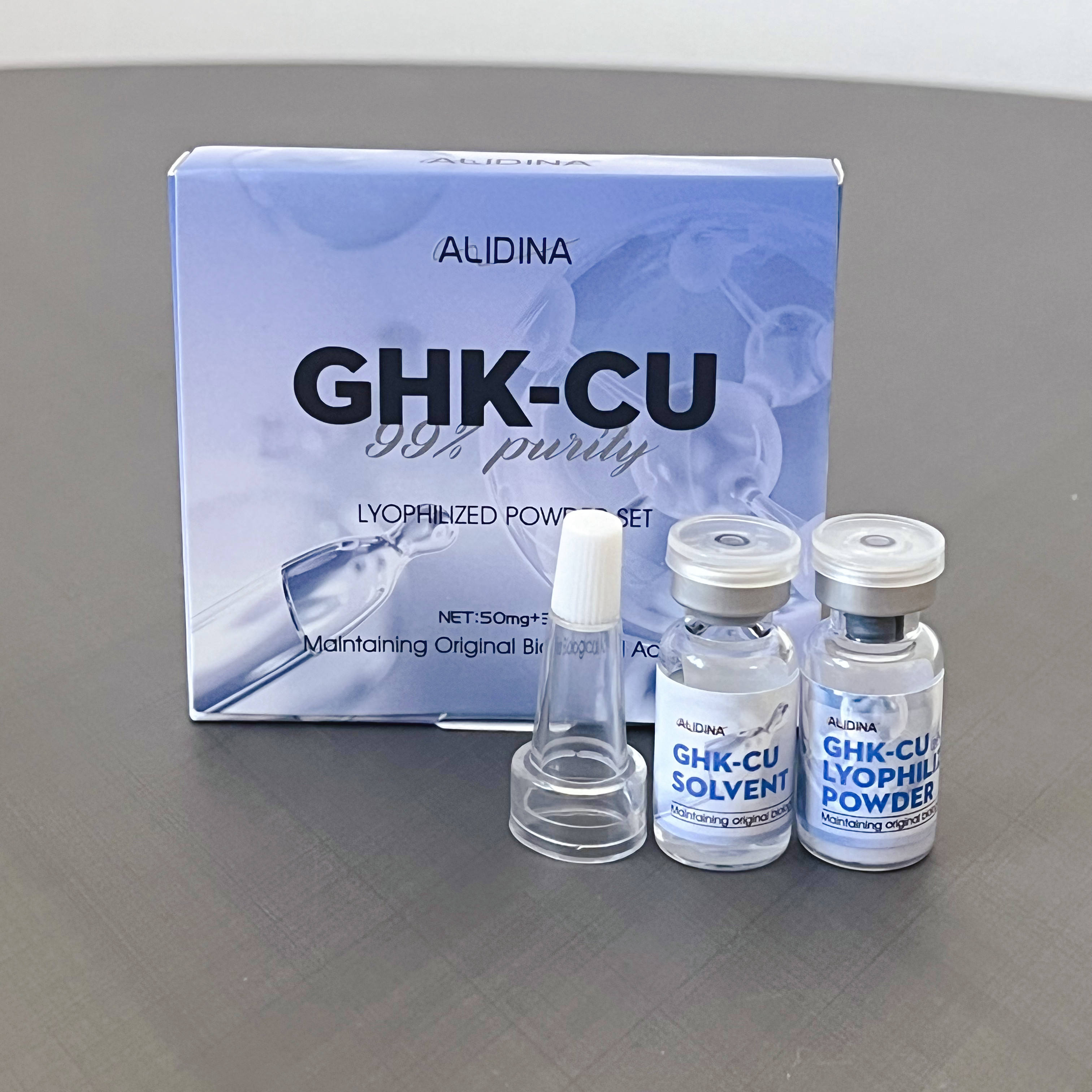 Poudre lyophilisée GHK-Cu 50mg+3ml/boîte