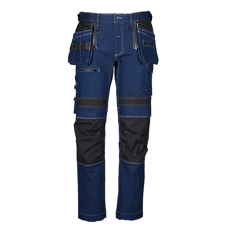 Jeans quattro stagioni di alta qualità costruiscono pantaloni da lavoro da uomo Multi tasca resistenti all'usura