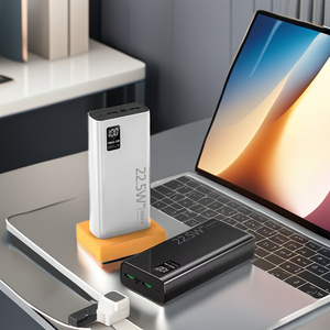 PORPIU 30000mAh Portable <strong>Power</strong> <strong>Bank</strong> Fast Charge 12V Double Bidirectional Quick Charge Display <strong>QC3.0</strong> PD22.5W USA Socket Type-C - Product Image 2