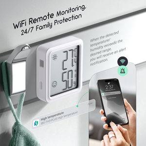 INKBIRD-termómetro IBS-TH3 Plus con WiFi, higrómetro recargable, registrador de datos inalámbrico con pantalla LCD grande, Sensor inalámbrico - Product Image 2