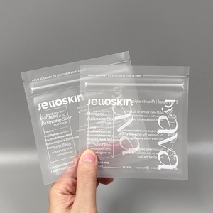 Özel Logo fermuar 3 yan mühür temizle şeffaf fermuar poşet pencere temizle Zip kilit Mylar ambalaj çanta - Product Image 1