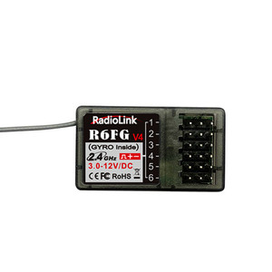 Radyolink R6FG V4 2.4GHz ISM band 6 kanal gyro alıcı 400 metre kontrol mesafesi için RC6GS RC4GS T8S/t8FB verici - Product Image 2