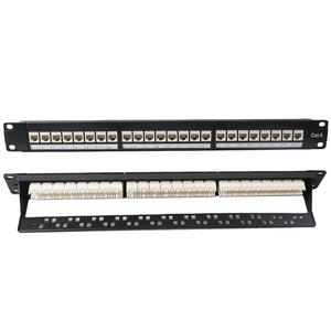 Panel de conexión Keystone de alta calidad 24 puertos Cat6 48 puertos cat7 cat8 panel de conexión de cable de red - Product Image 4