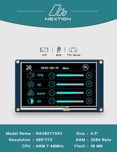 4.3 zoll 4 IO SPI interface 480X272 TFT LCD display modul C51 STM32 NX4827T043 - Product Image 2